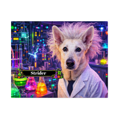 Mad Scientist Dog Jigsaw Puzzle with Tin (10