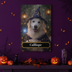 Wizard Dog Canvas Portrait