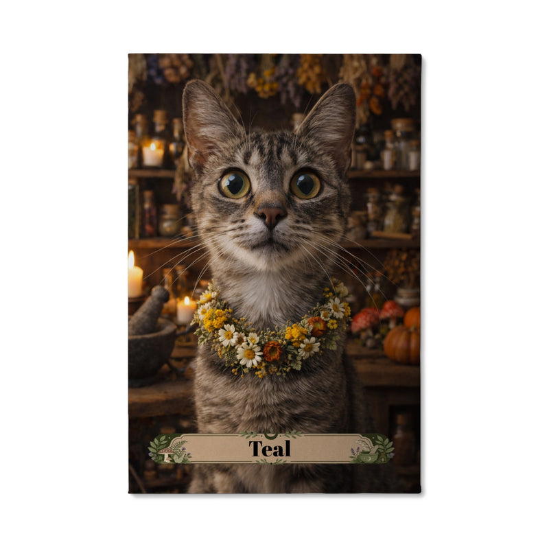 Herb Apothecary Cat - Canvas