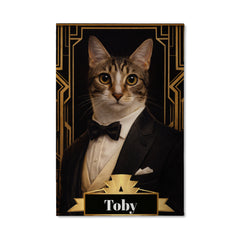 The Great Catsby Gentlecat  Canvas Portrait
