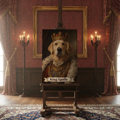 Renaissance King Dog Canvas Portrait