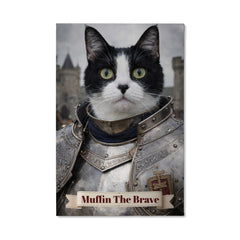 Knight in Shining Armor Cat Canvas Portrait