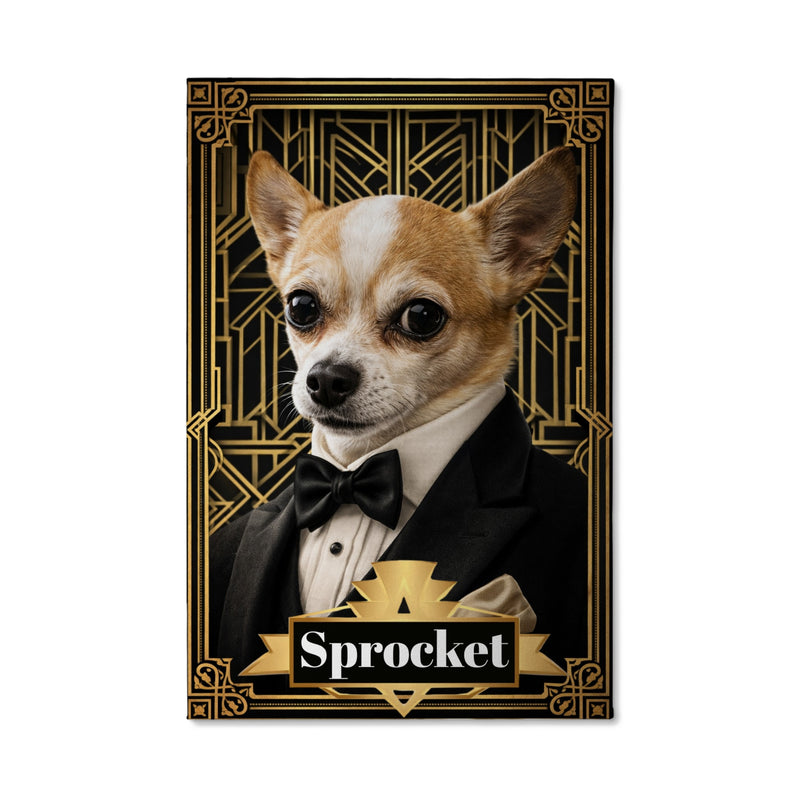 The Great Dogsby Gentledog Canvas Portrait
