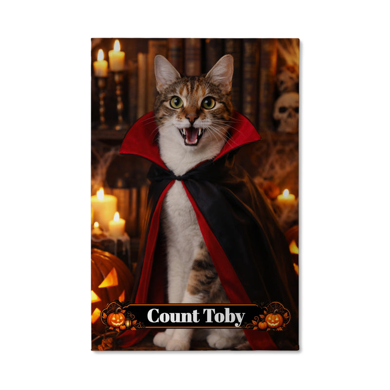 Cutie Vampire Cat  Canvas Portrait