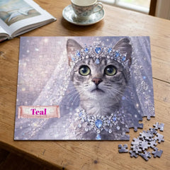 Princess Cat Jigsaw Puzzle with Tin (10"x8")