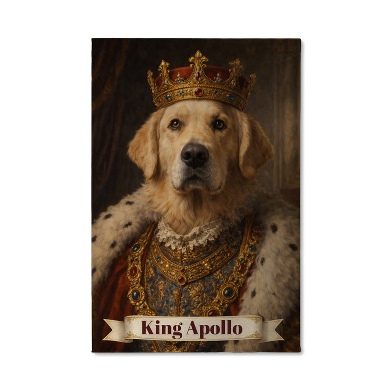 Renaissance King Dog Canvas Portrait