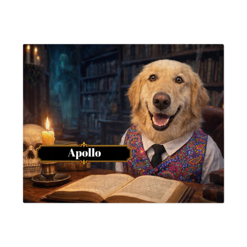 The Distinguished Professor Dog Jigsaw Puzzle with Tin (10