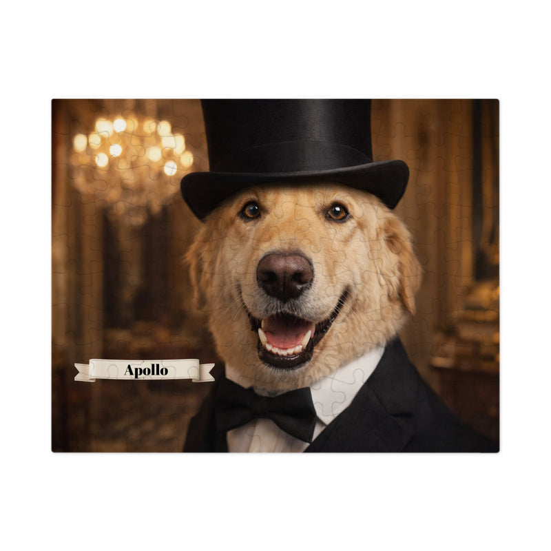 Top Hat GentleDog Jigsaw Puzzle with Tin (10