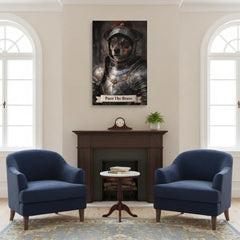 Knight in Shining Armor Dog Canvas Portrait