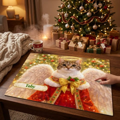 Christmas Angel Cat Jigsaw Puzzle with Tin (10"x8")