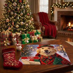 Victorian Caroler Dog Jigsaw Puzzle with Tin (10"x8")