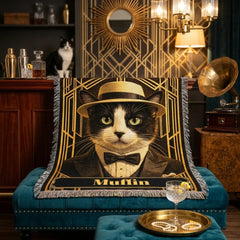 The Great Catsby Gentlecats - Heirloom Woven Blanket