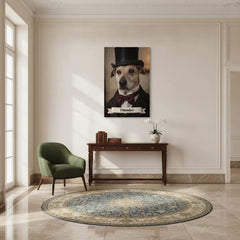 Top Hat GentleDog Canvas Portrait