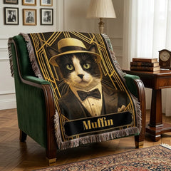 The Great Catsby Gentlecats - Heirloom Woven Blanket