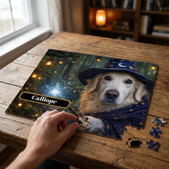 Magic Dog Portrait Jigsaw Puzzle with Tin (10"x8")