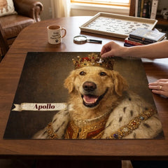 Renaissance King Dog Jigsaw Puzzle with Tin (10"x8")