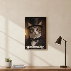 Top Hat GentleCat Canvas Portrait