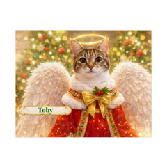 Christmas Angel Cat Jigsaw Puzzle with Tin (10"x8")