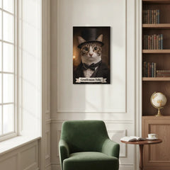 Top Hat GentleCat Canvas Portrait