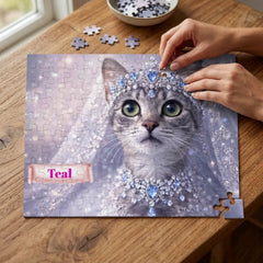 Princess Cat Jigsaw Puzzle with Tin (10"x8")
