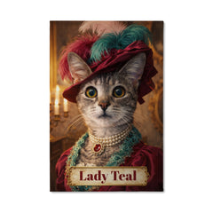 Fancy Lady Cat Canvas Portrait