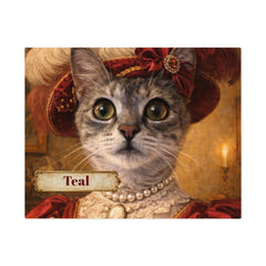 Fancy Old Timely Lady Cat Jigsaw Puzzle with Tin (10"x8")