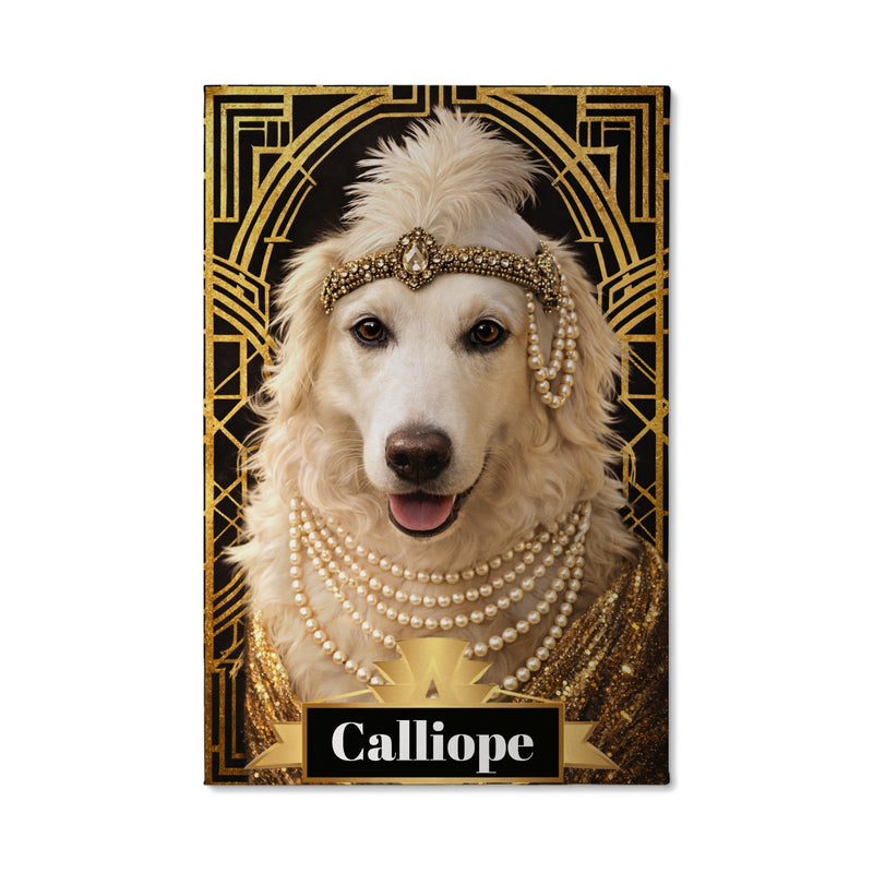 The Great Dogsby Lady Canvas Portrait