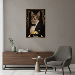 The Great Catsby Gentlecat  Canvas Portrait