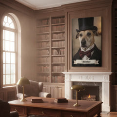 Top Hat GentleDog Canvas Portrait