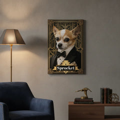 The Great Dogsby Gentledog Canvas Portrait