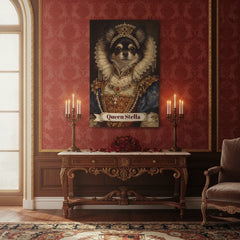 Renaissance Queen Dog Canvas Portrait