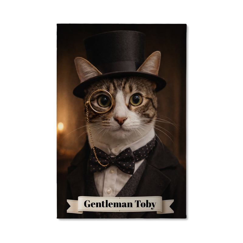 Top Hat GentleCat Canvas Portrait