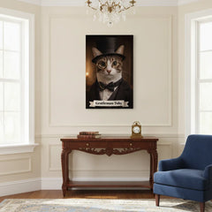 Top Hat GentleCat Canvas Portrait