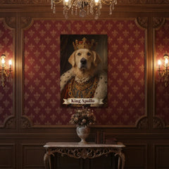 Renaissance King Dog Canvas Portrait