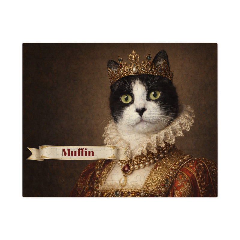 Renaissance Queen Cat Jigsaw Puzzle with Tin (10