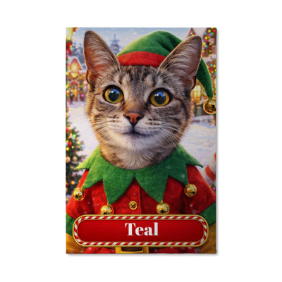 Head Elf Cat Canvas Portrait