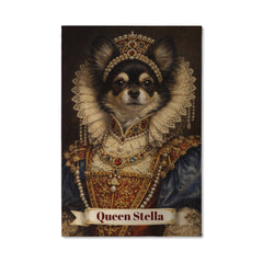 Renaissance Queen Dog Canvas Portrait