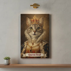 Renaissance Queen Cat Canvas Portrait