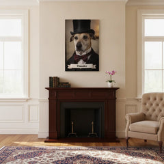 Top Hat GentleDog Canvas Portrait