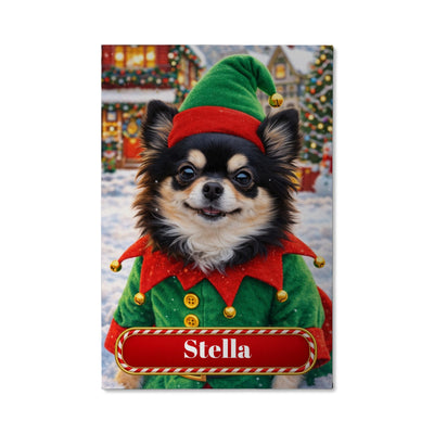 Head Elf Dog Canvas Portrait