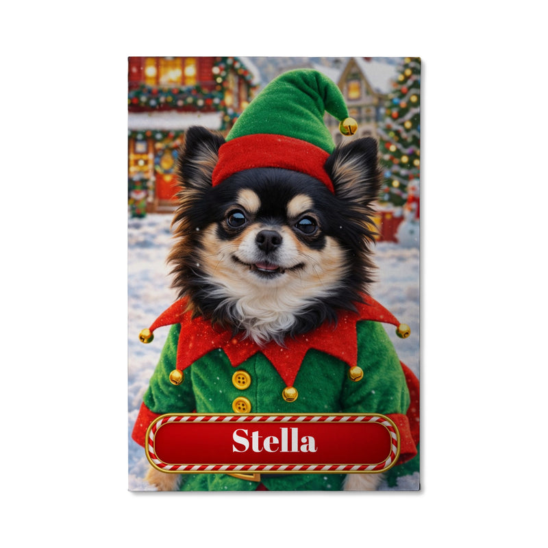Head Elf Dog Canvas Portrait
